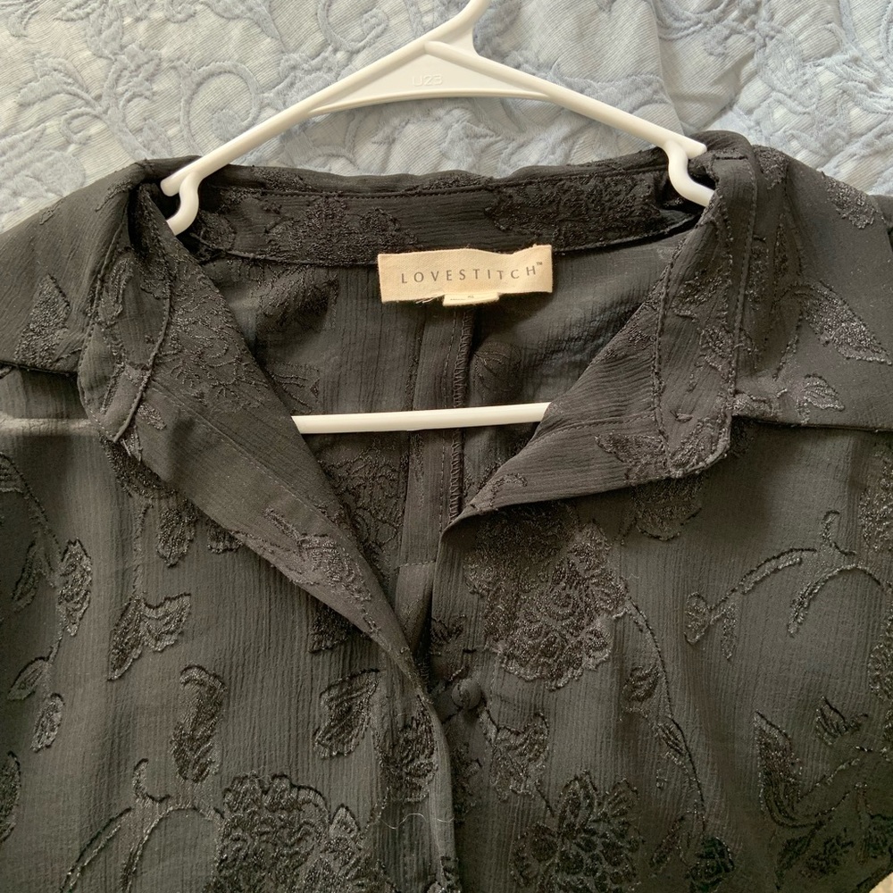 Vici Black Button Down Blouse - image 4